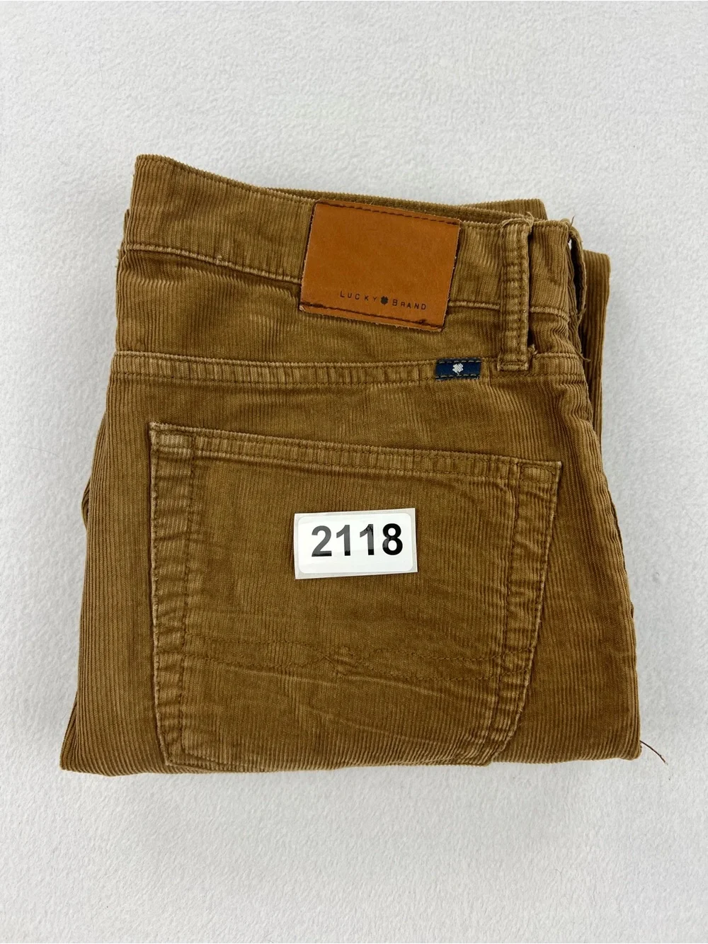 Lucky Brand 363 Vintage Straight Leg Brown Corduroy Pants Mens Size 31x32